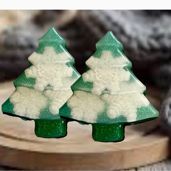 Christmas Tree Soap, Artisian Holiday, Wonderland Party, Christmas Bath Decor - Picture 11 of 14